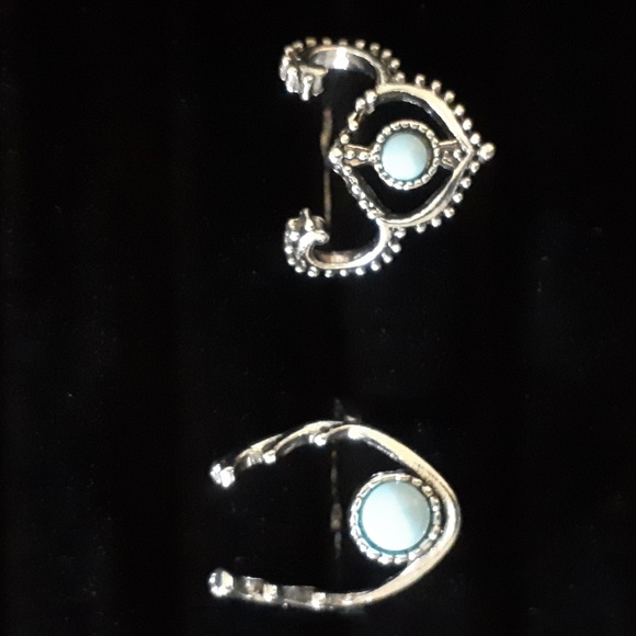 Blue Stone Antler Rings - Picture 4 of 4